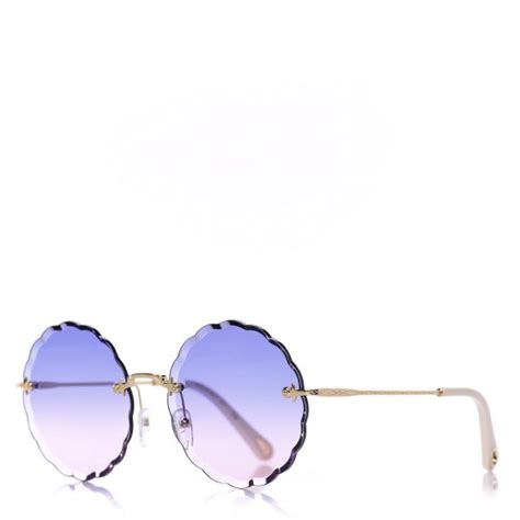 chloe rosie sunglasses pink|CHLOE Rosie Bevelled Round Sunglasses CE142S Gold .